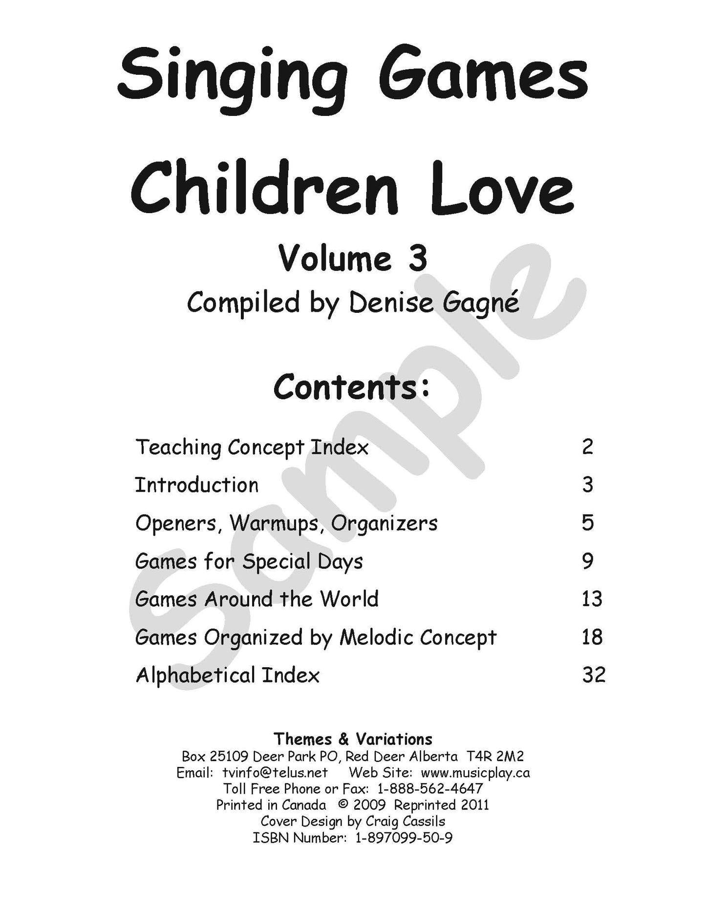 Singing Games Children Love Volume 3