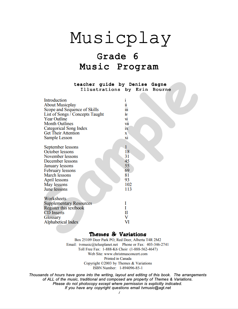 K-6 Musicplay Teacher's Guides with Listening Kits