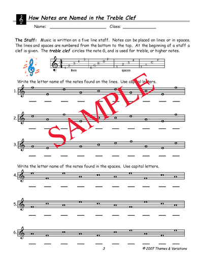 Know Your Note Names, Rhythms, Music Terms & Symbols Set