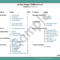 Action Songs Children Love Volume 3
