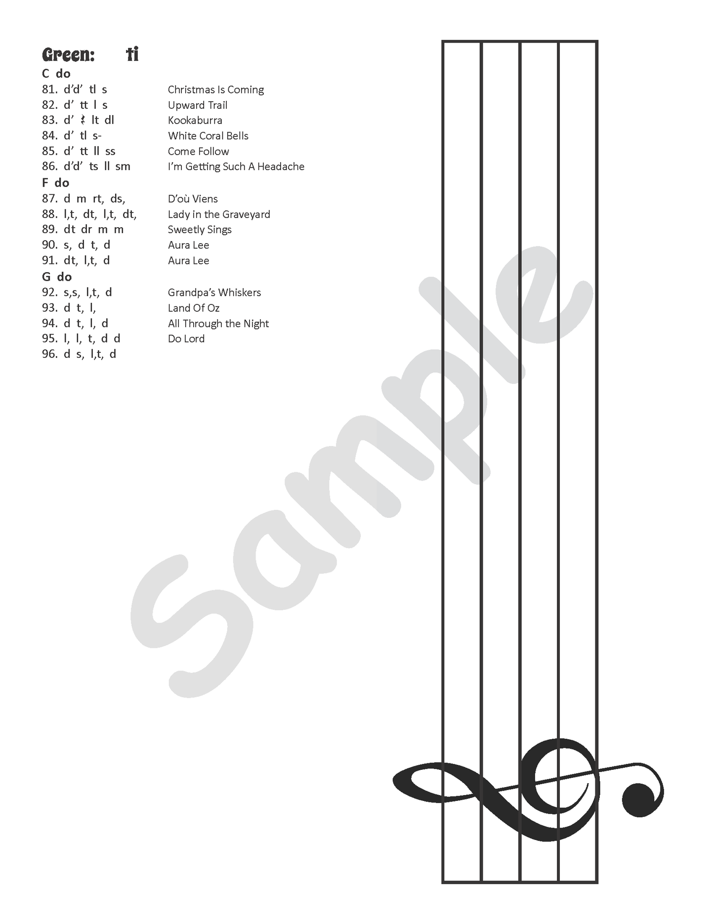 Advanced Melody Flashcards