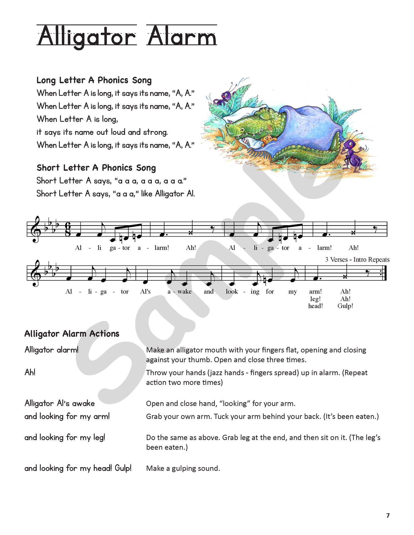 Alphabet Action Songs Teacher's Guide