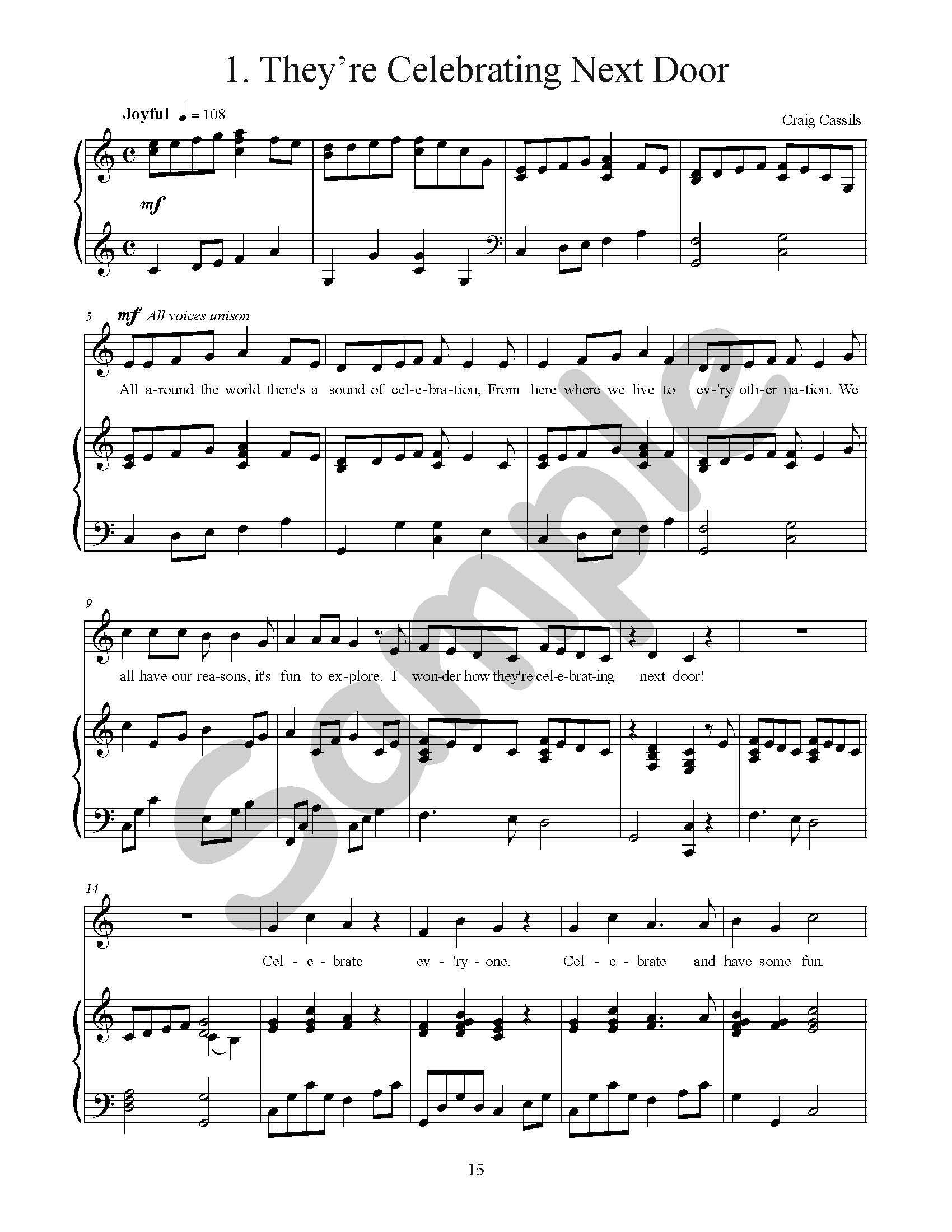 Festivals and Holidays Book Song Sample