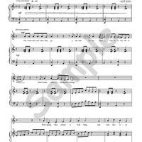 Sample page: The first page of the song "Seasons". 2 part choir with piano sheet music.