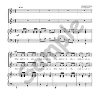 Sample page: The first page of the song "Drunken Sailor". Unison - 2 part Choir with Piano sheet music