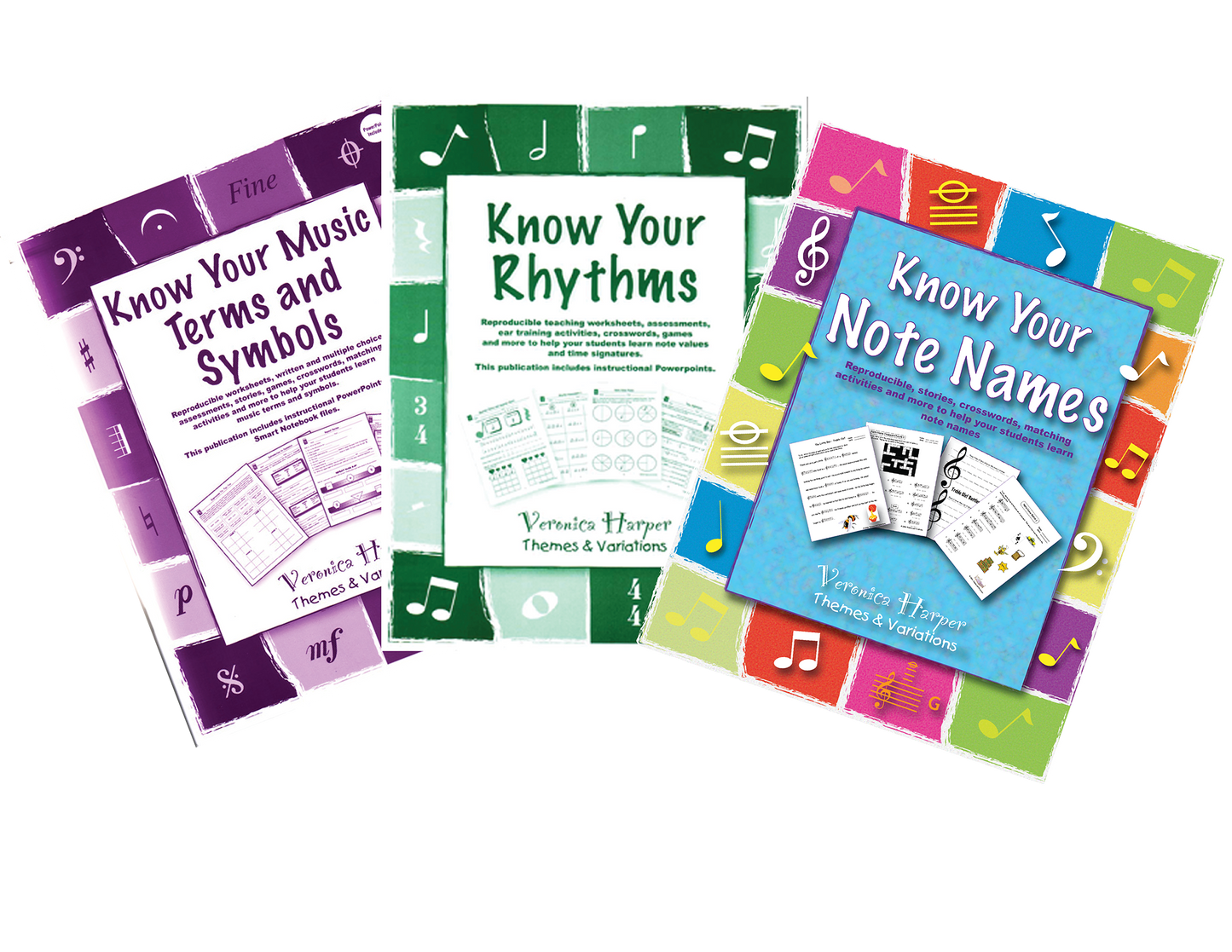 Know Your Note Names, Rhythms, Music Terms & Symbols Set