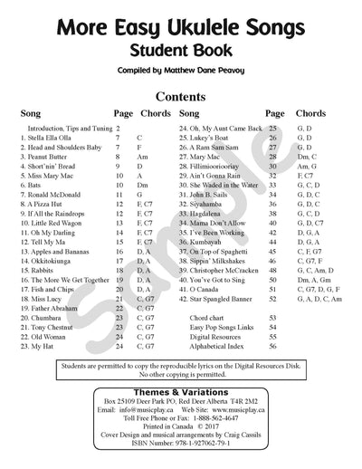 More Easy Ukulele Songs Student Book