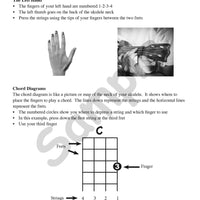 Sample page: A guide to playing ukulele chords