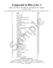 Sample page: The table of contents for J’apprends la flûte à bec/CD 1