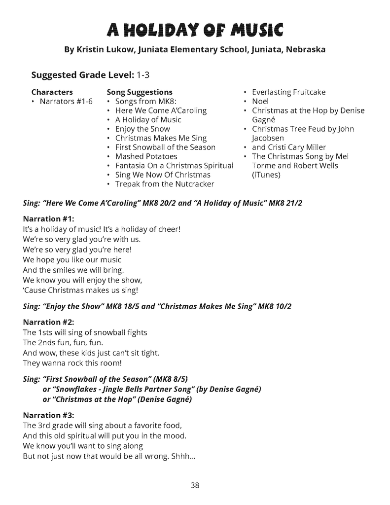 Holiday Concert Scripts | Themes & Variations - Musicplay