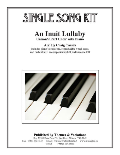 An Inuit Lullaby Single Song Kit