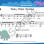 Sample slide: The sheet music for "Dinosaurumpus"