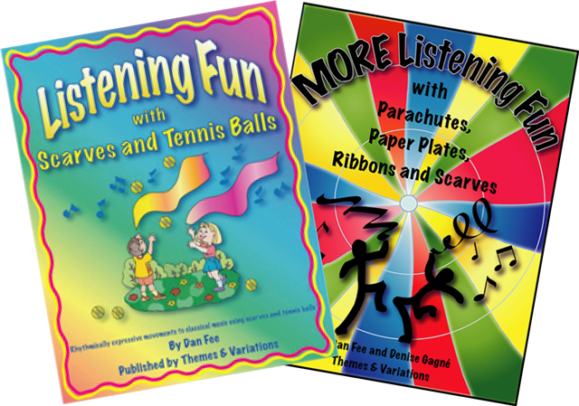 Book cover: The covers of Listening Fun and More Listening Fun, side by side
