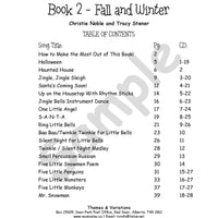 Fall and Winter Songs - Book 2