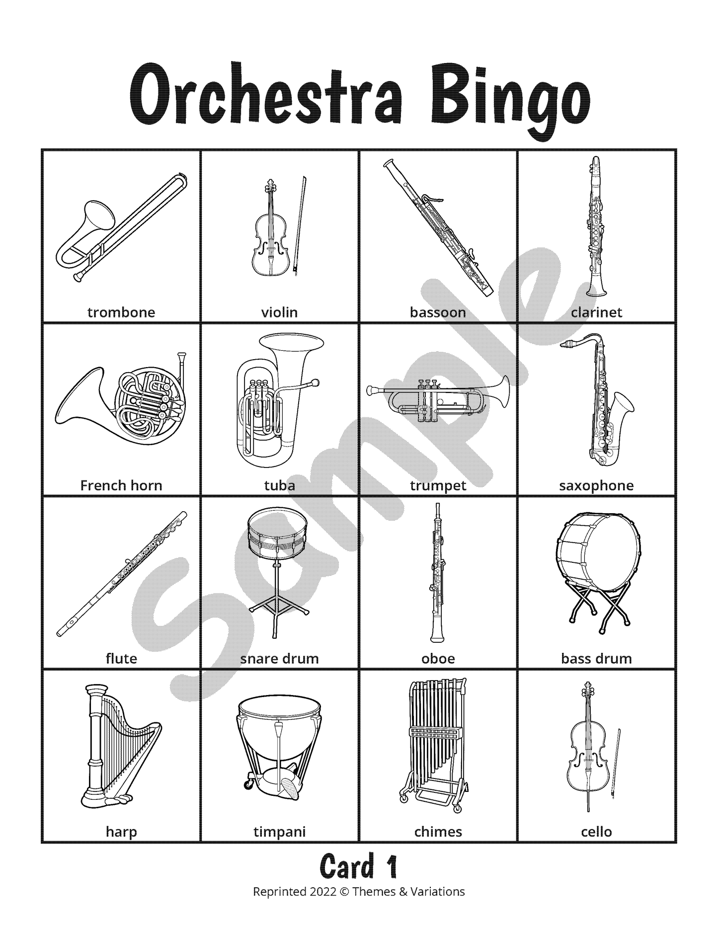 Orchestra Bingo