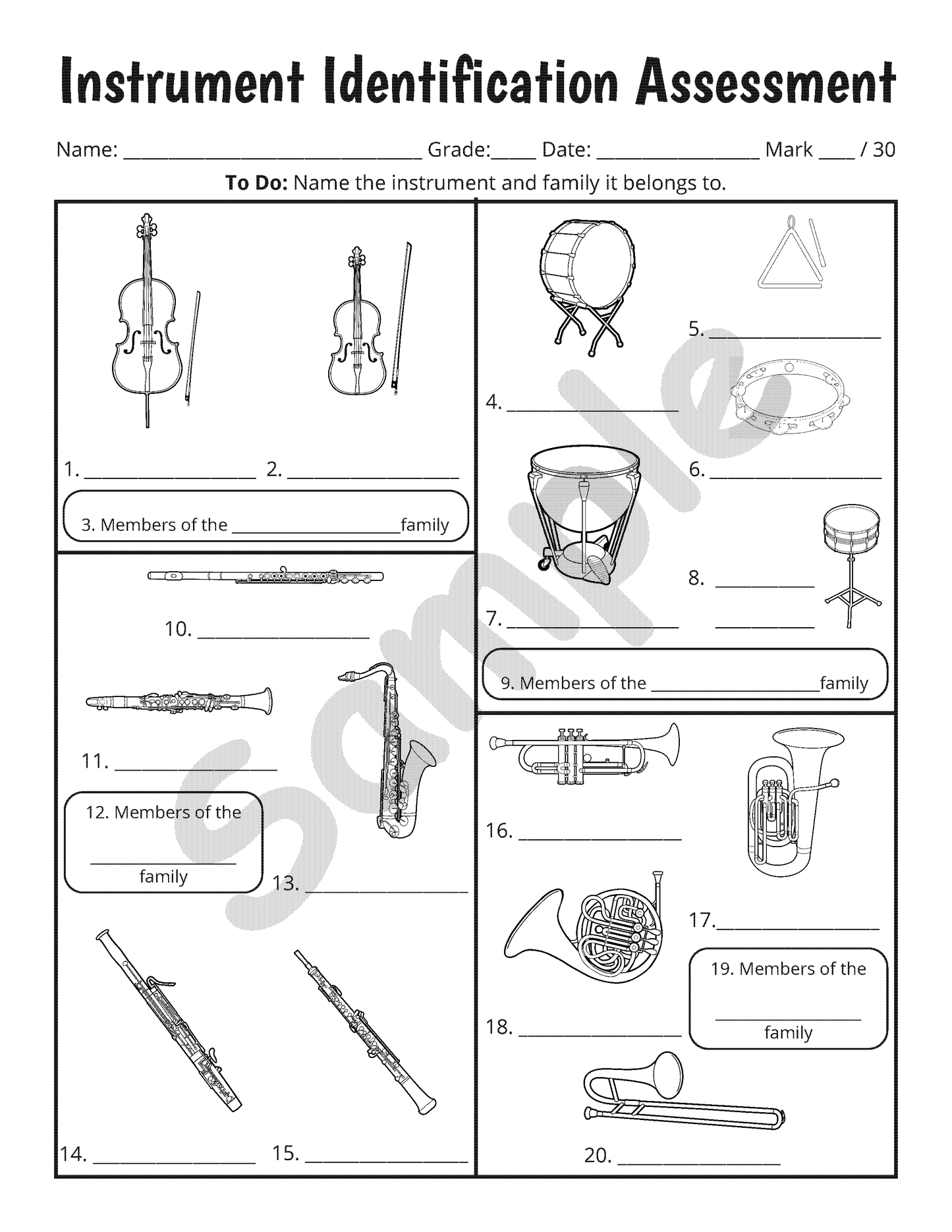 Orchestra Bingo