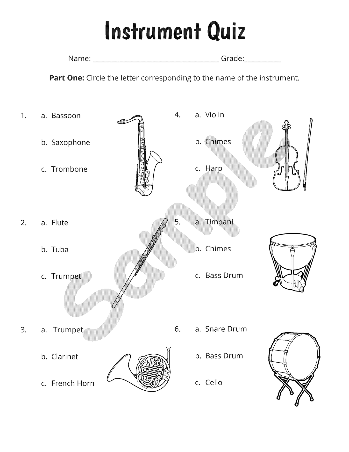 Orchestra Bingo