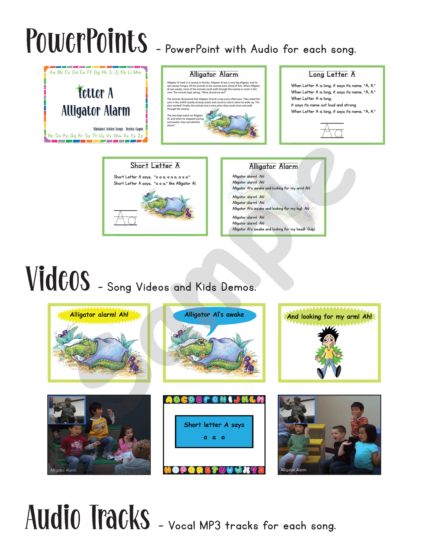 Alphabet Action Songs Digital Resource