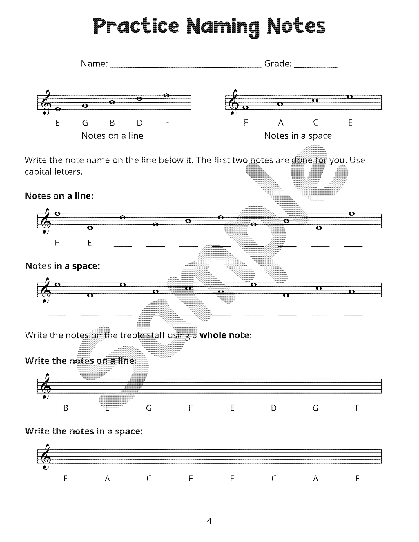 Recorder Fingering Posters