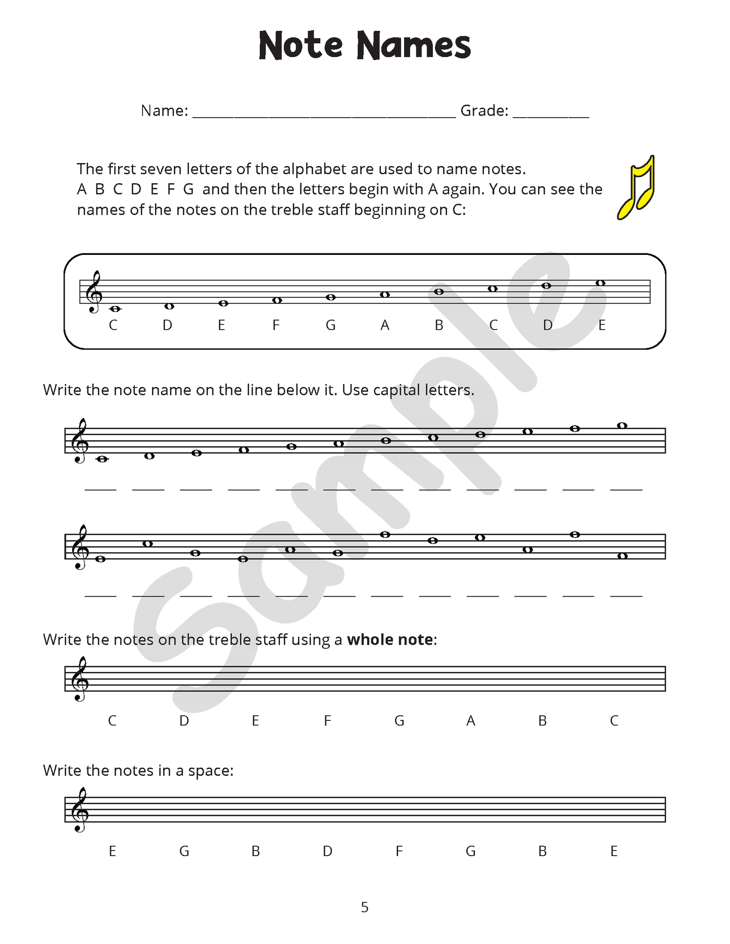Recorder Fingering Posters