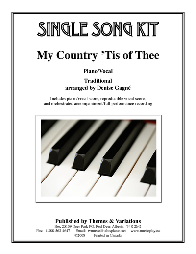 My Country 'Tis Of Thee Single Song Kit Download