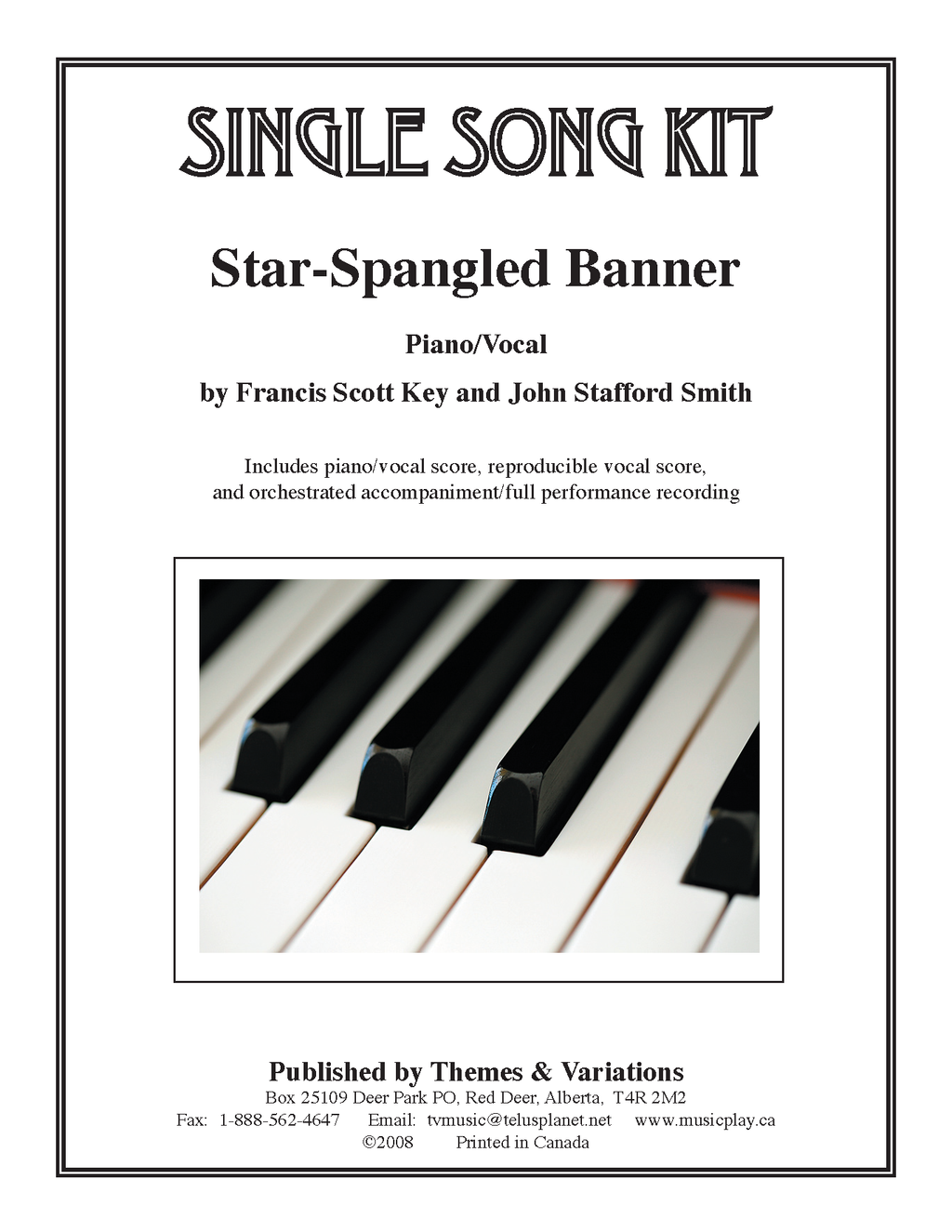 Star Spangled Banner Single Song Kit Download