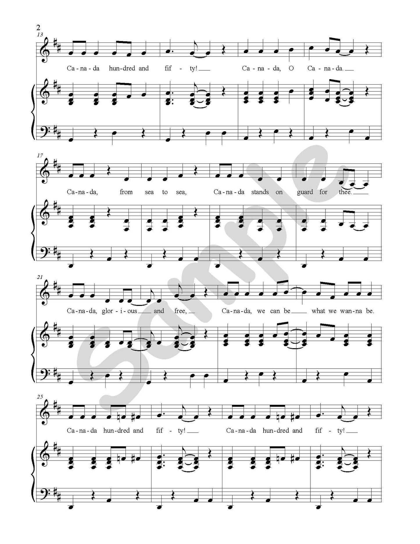Canada 150 Single Song Kit Download