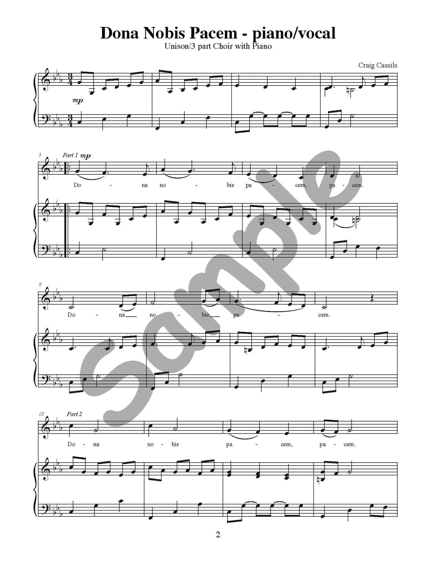 Dona Nobis Pacem Single Song Kit Download