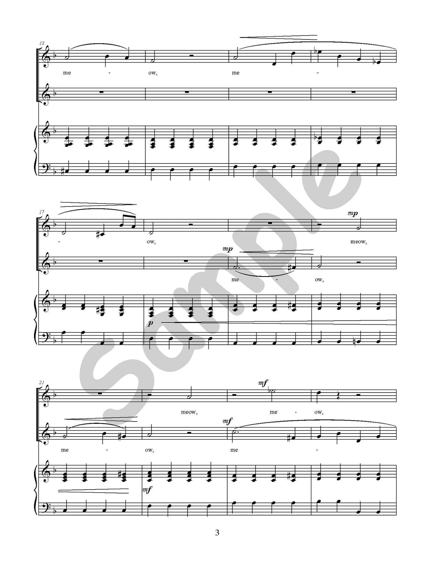 Duet for Two Cats Single Song Kit Download