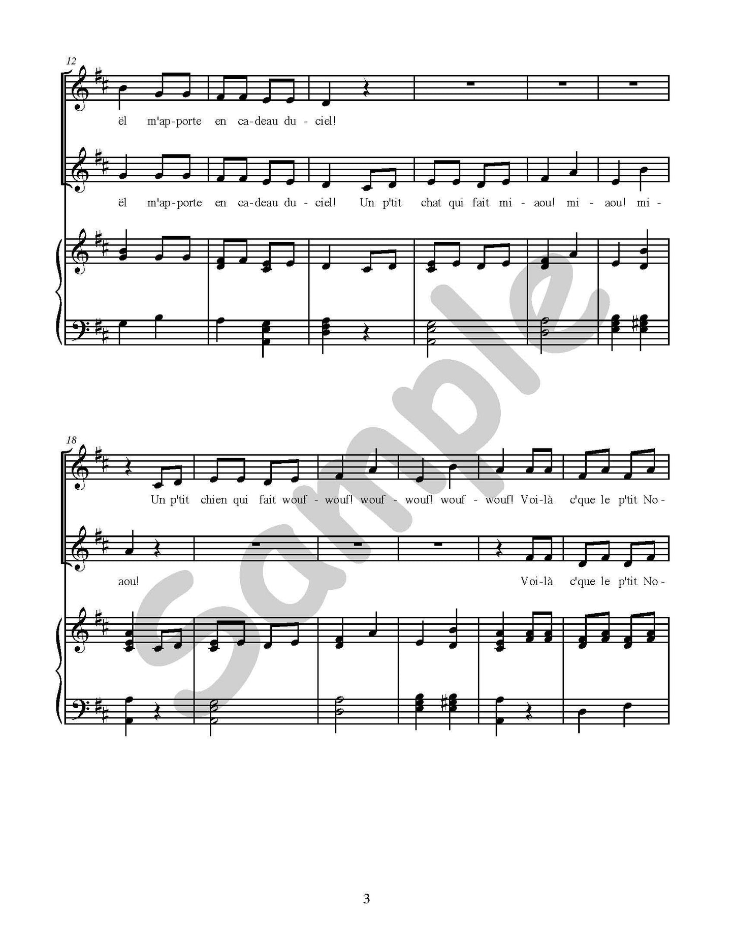 Le p'tit Noël Single Song Kit Download