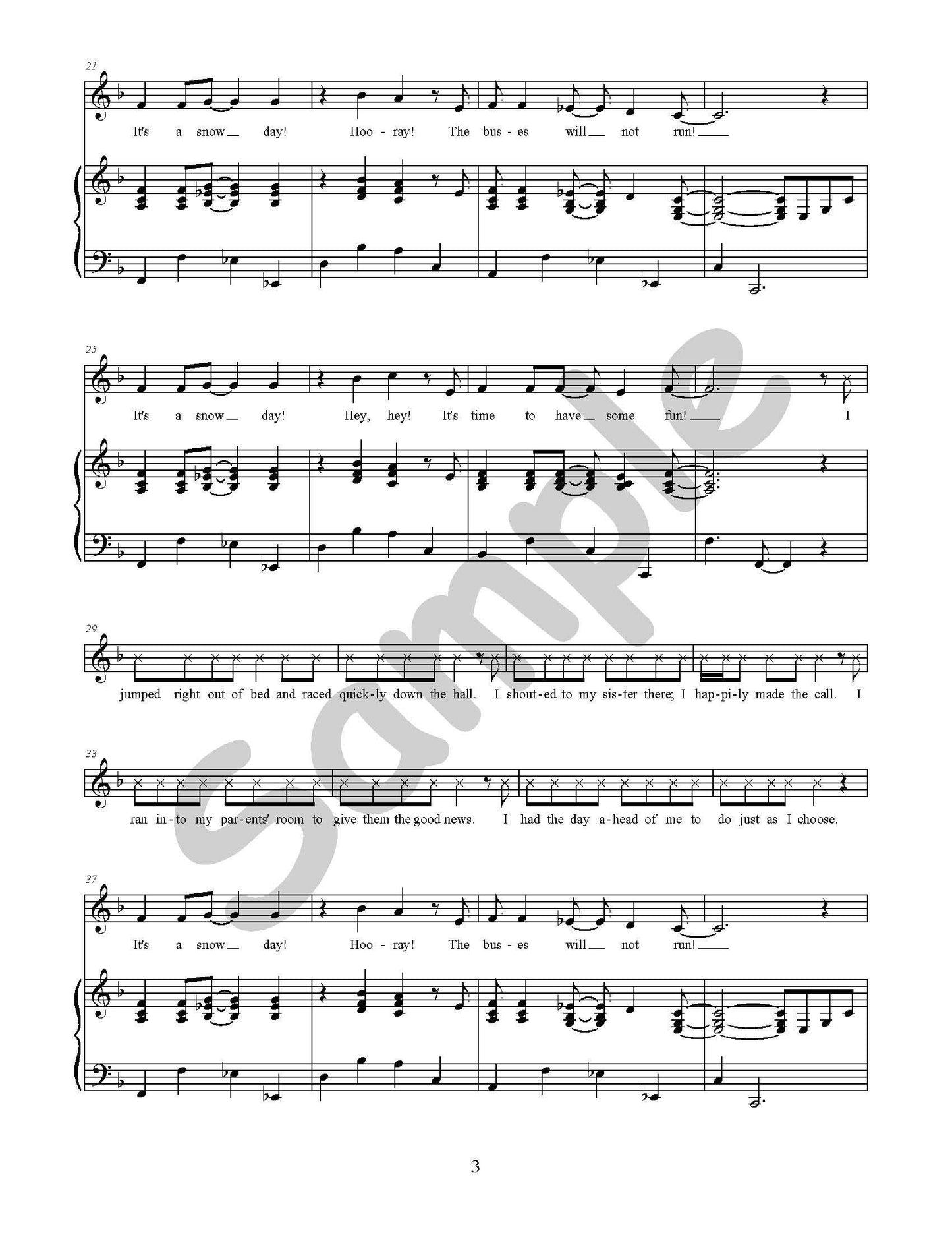 Snow Day Single Song Kit Download