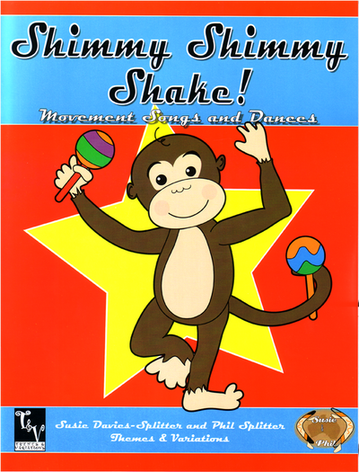 Book Cover: A red background with a yellow star. A dancing monkey holding maracas stands in front of the star