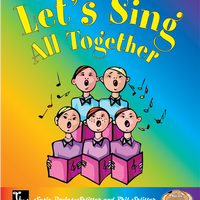 Book Cover: A rainbow gradient behind a drawing of a choir, singing in unison