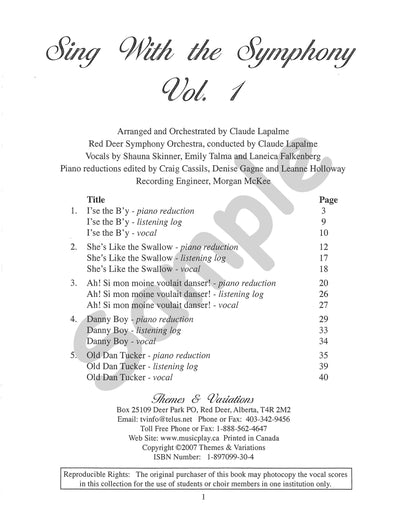 Sing With the Symphony Volume 1