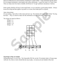 Sample page: A guide to tuning the ukulele