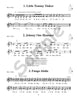 Sample page: Sheet music and lyrics for the first three songs in Easy Ukulele Songs Student Book