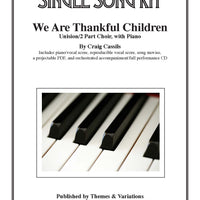 We Are Thankful Children Single Song Kit