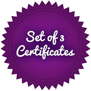 Set of 3 Certificate Packs (90 certificates total)