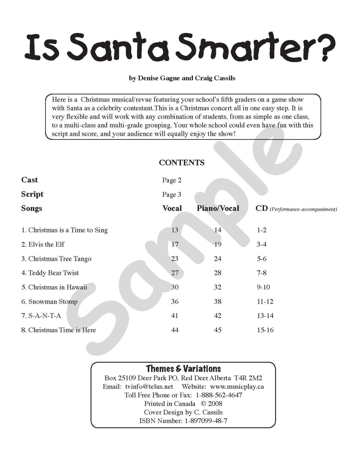 Is Santa Smarter Book Index / Table of Contents