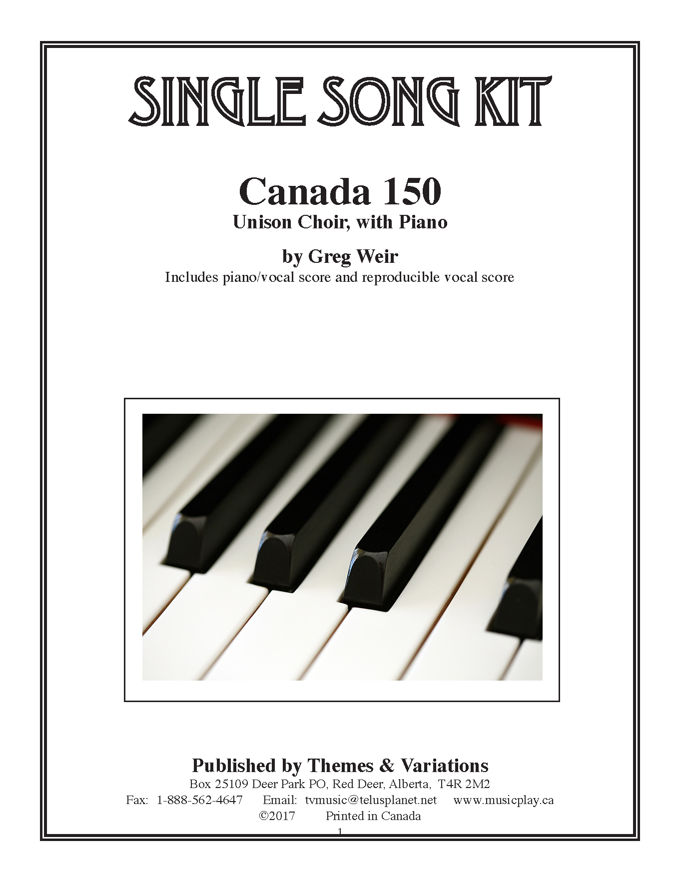 Canada 150 Single Song Kit Download